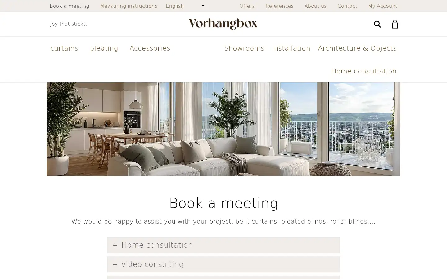 Screenshot of vorhangbox.ch