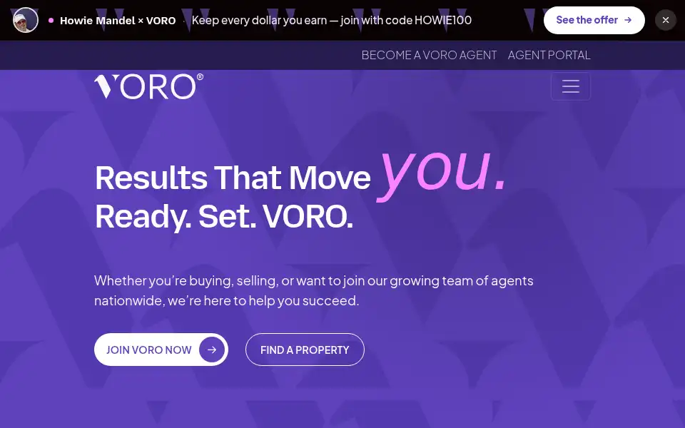 Screenshot of vororealestate.com