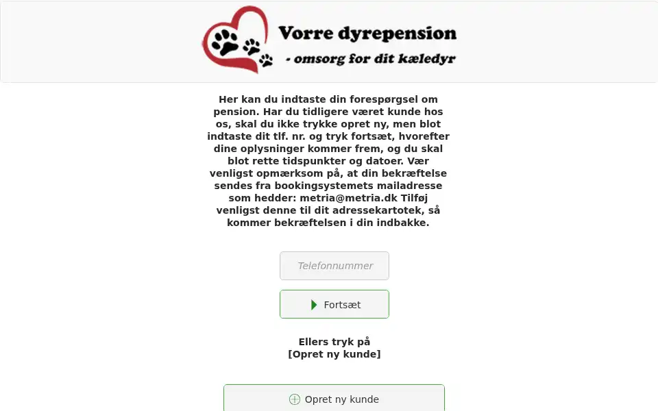 Screenshot of vorredyrepension.dk