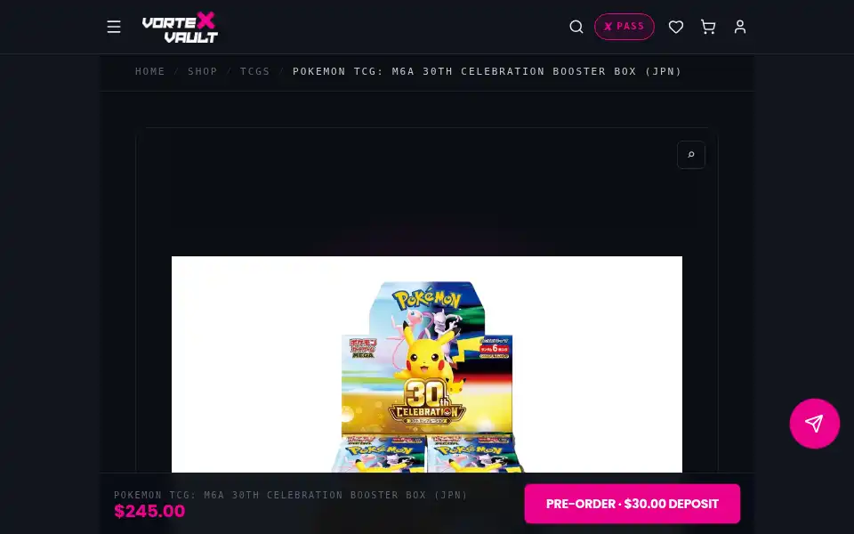 Screenshot of vortexgame.store