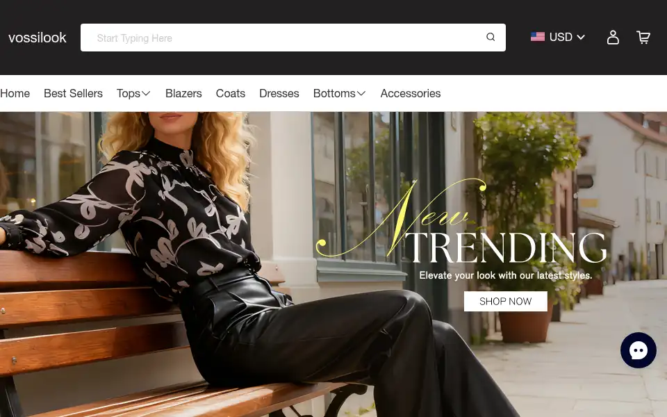 Screenshot of vossilook.com