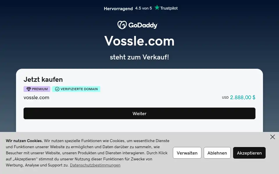 Screenshot of vossle.com