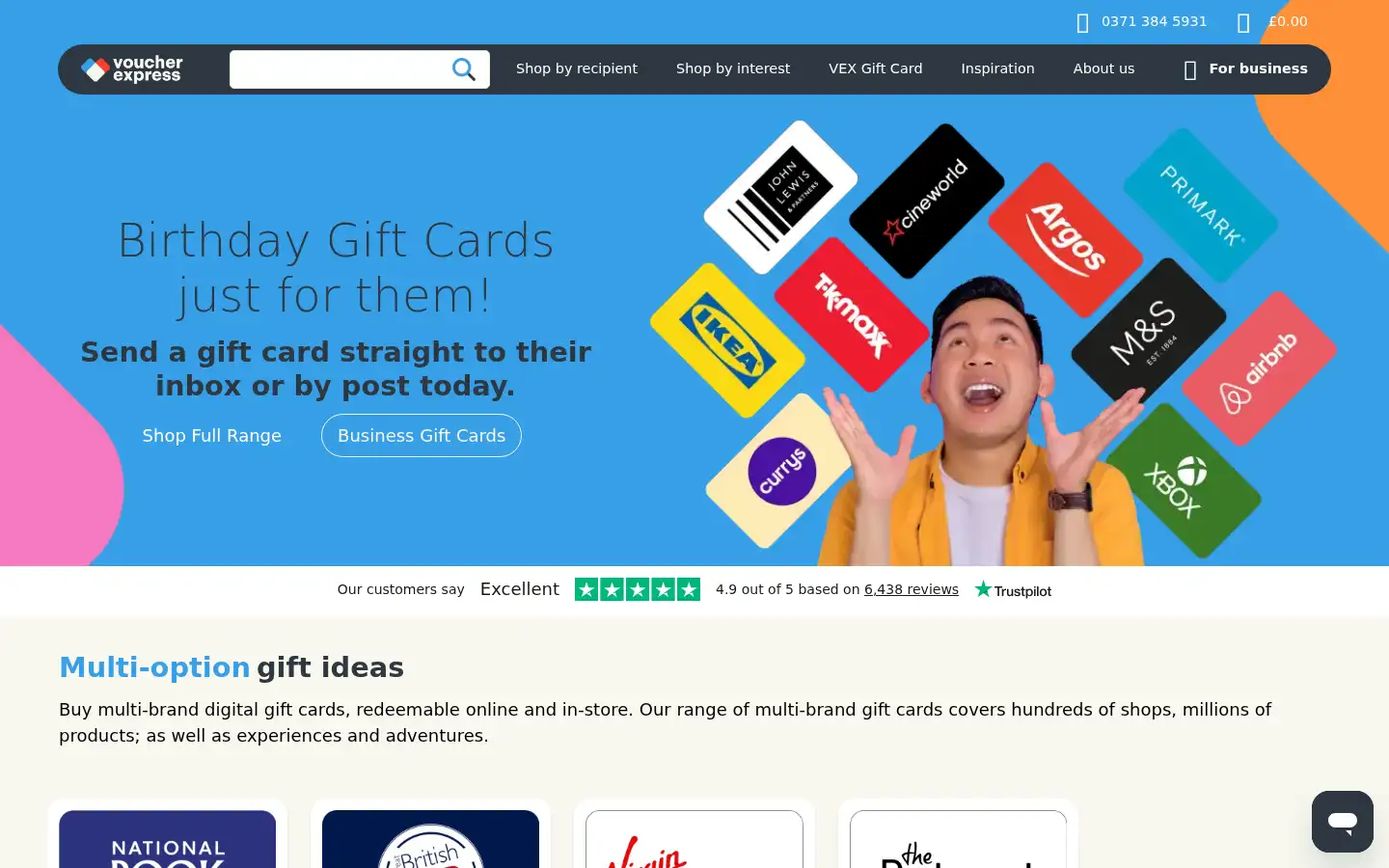 Screenshot of voucherexpress.co.uk