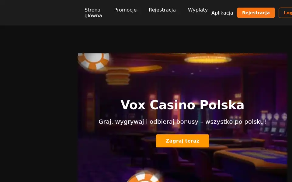 Screenshot of vox-kasyno.net