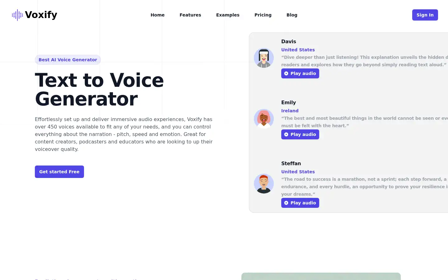 Screenshot of voxify.ai