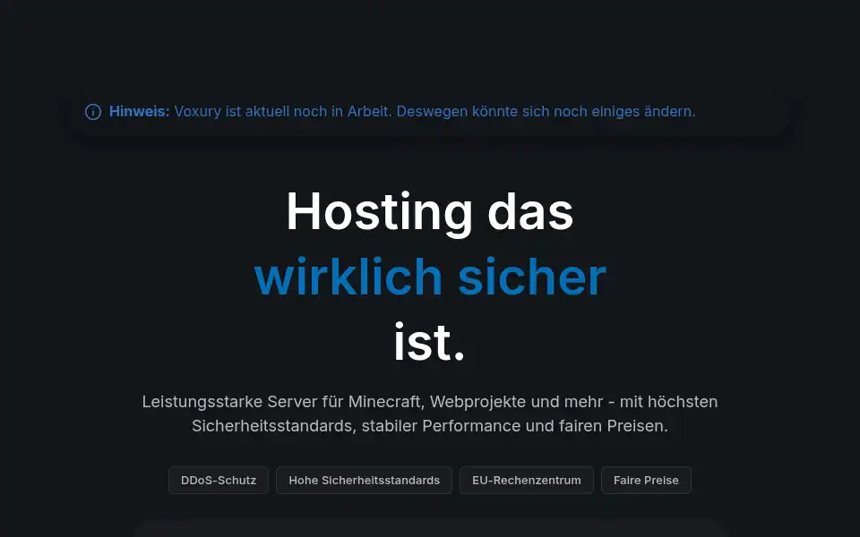 Screenshot of voxury.eu