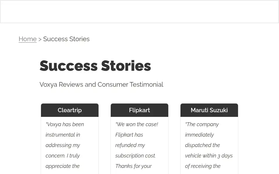Screenshot of voxya.com