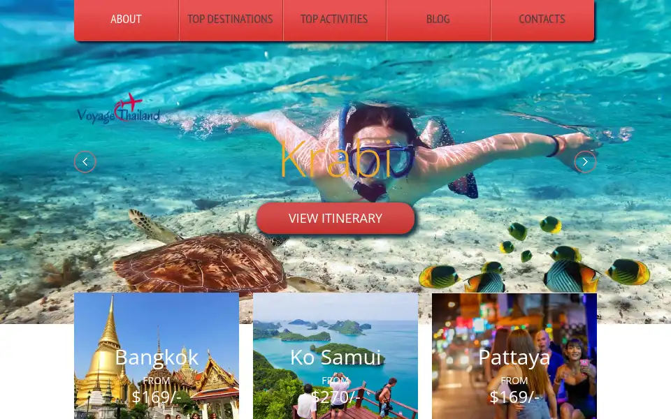 Screenshot of voyage2thailand.com