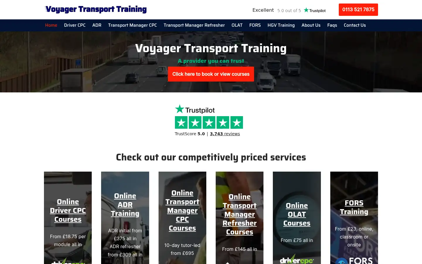 Screenshot of voyagergroup.co.uk