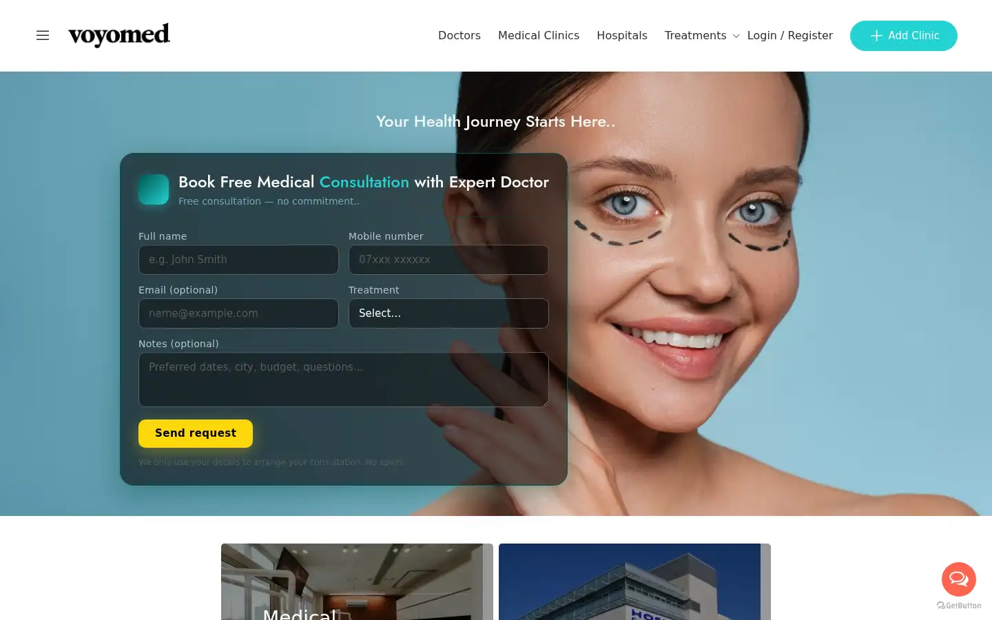 Screenshot of voyomed.com