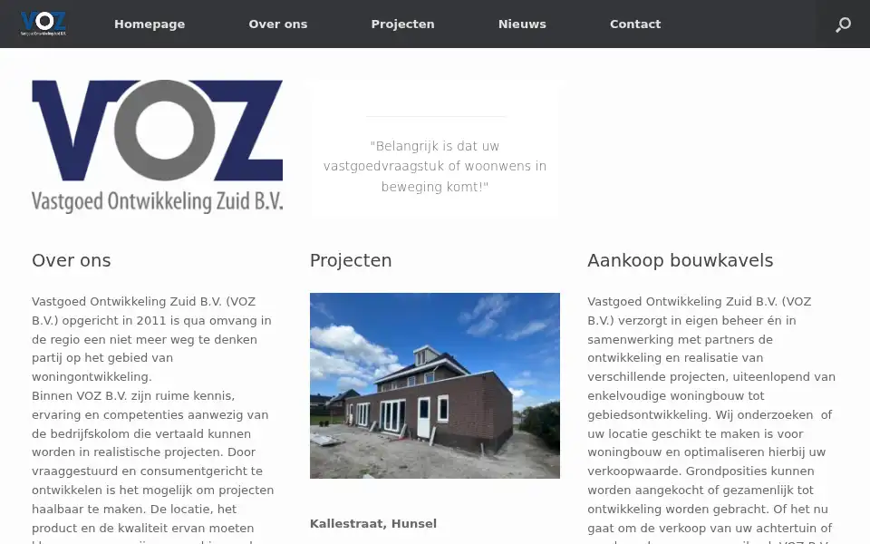 Screenshot of vozbv.nl