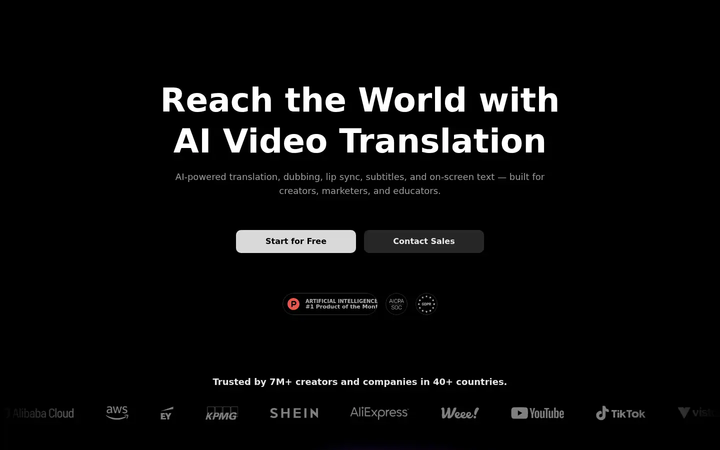 Screenshot of vozo.ai