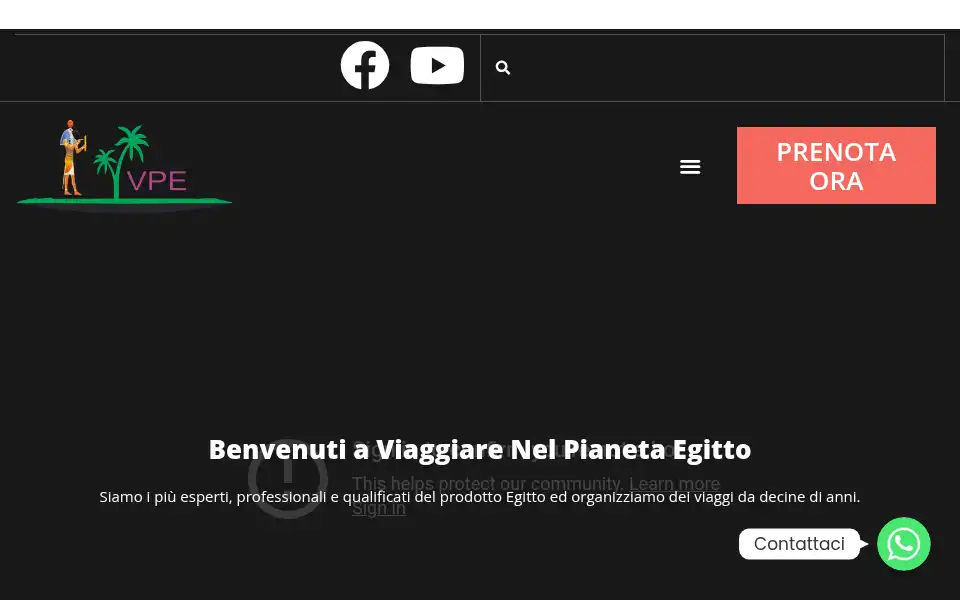 Screenshot of vpeviaggi.com