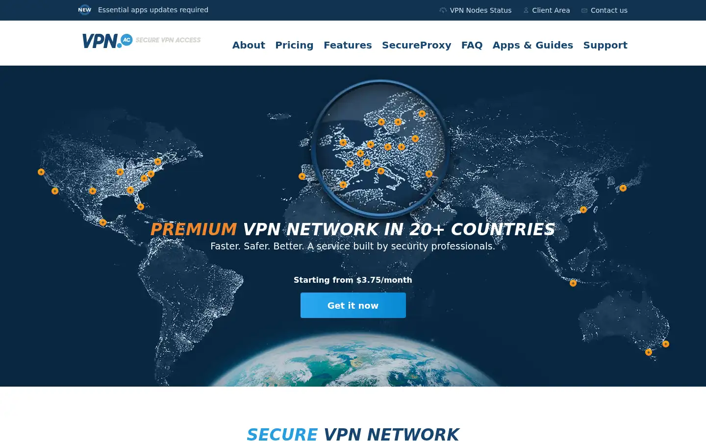 Screenshot of vpn.ac