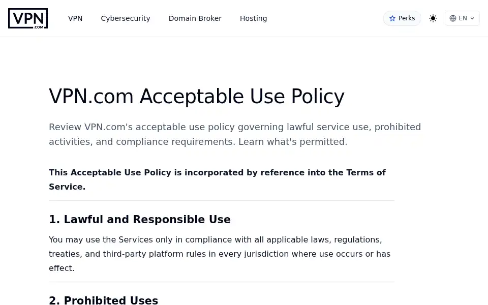 Screenshot of vpn.com