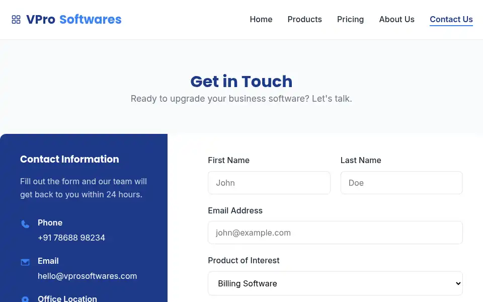Screenshot of vprosoftwares.com