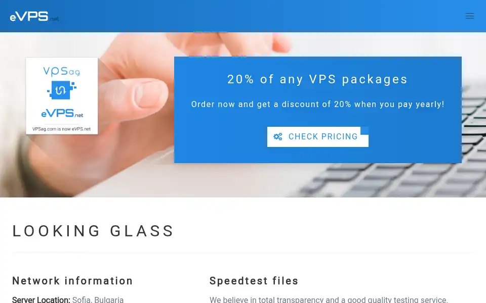 Screenshot of vps.ag