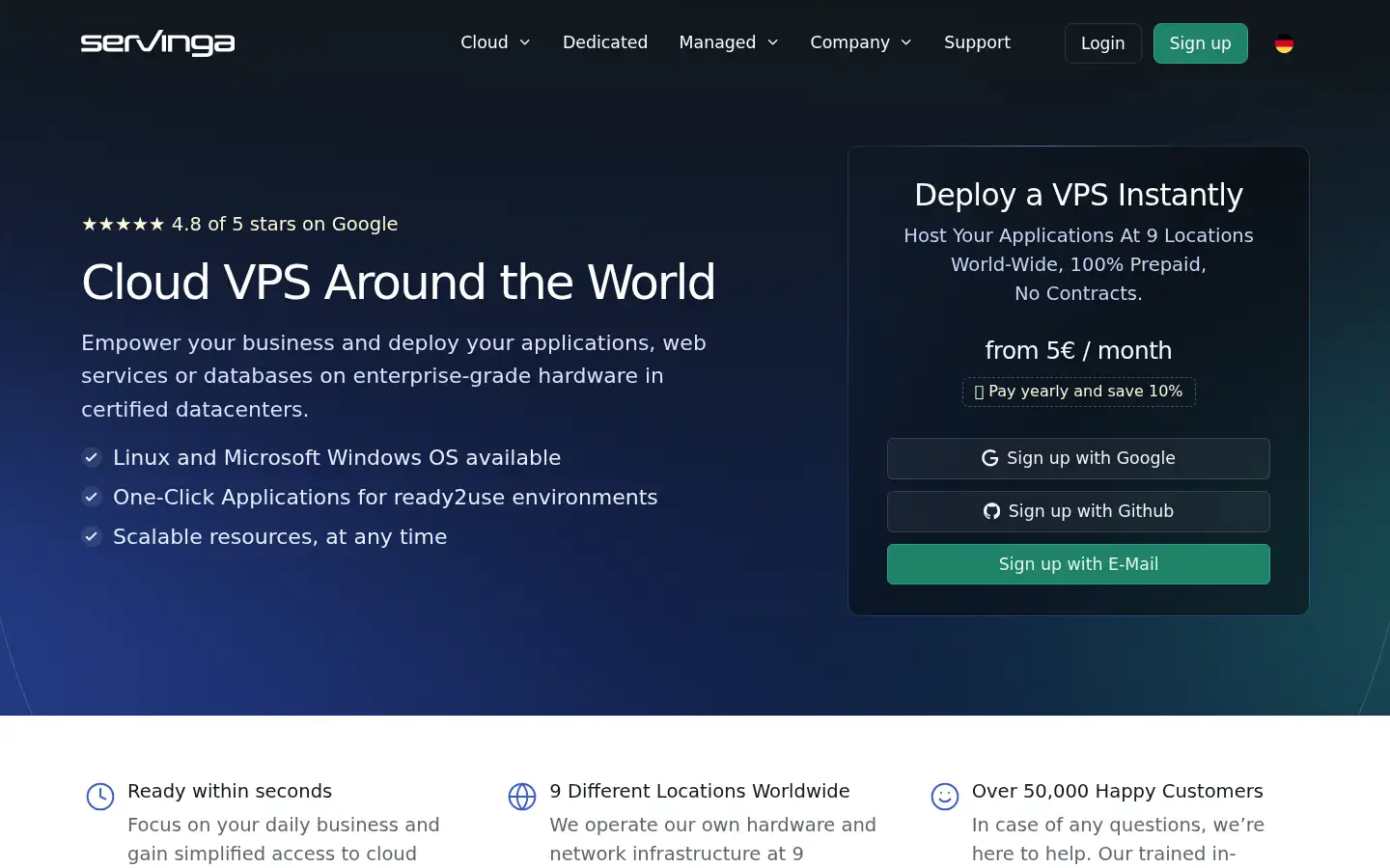 Screenshot of vps2day.com