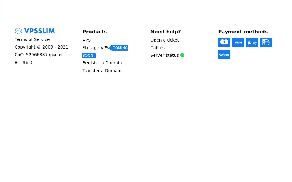 Screenshot of vpsslim.com
