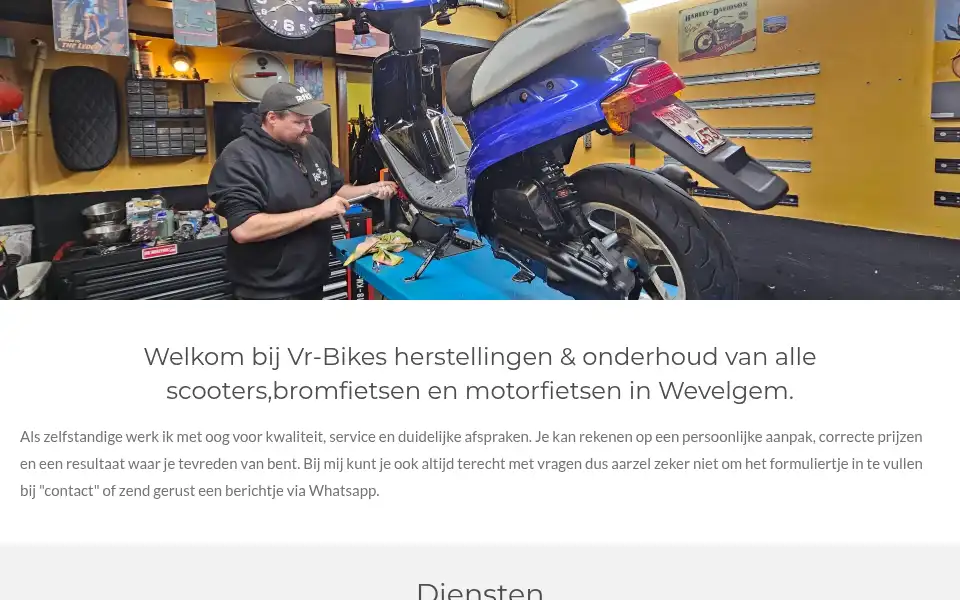 Screenshot of vr-bikes.be