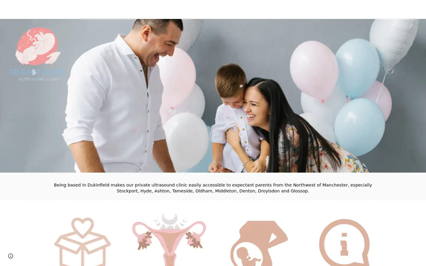 Screenshot of vrbabyscans.co.uk