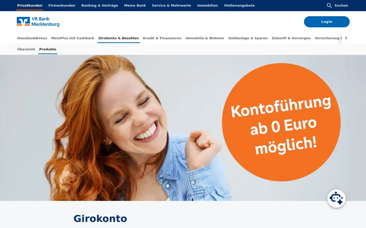 Screenshot of vrbankmecklenburg.de