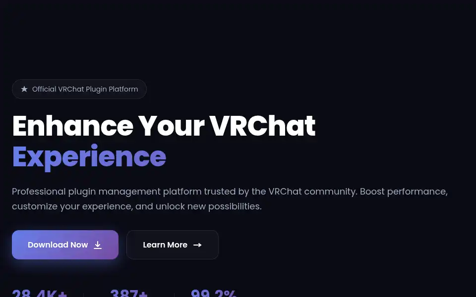 Screenshot of vrcpluginhub.com