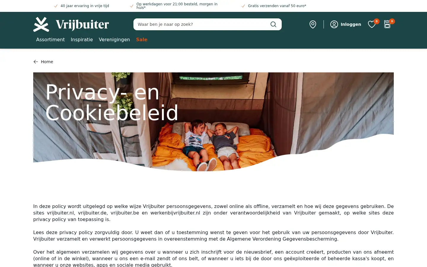 Screenshot of vrijbuiter.nl