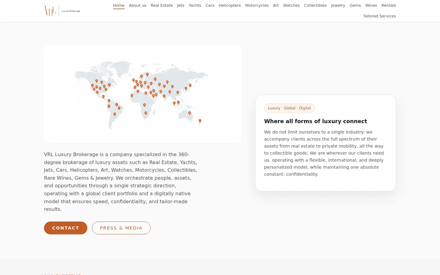 Screenshot of vrlluxurybrokerage.com