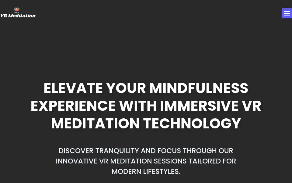 Screenshot of vrmeditation.co.uk
