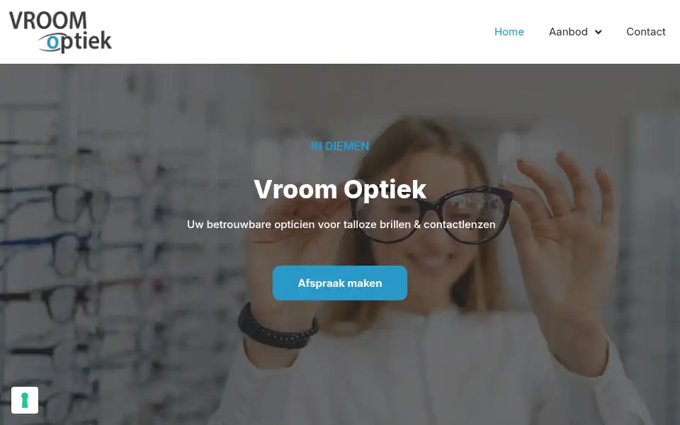 Screenshot of vroomoptiek.nl