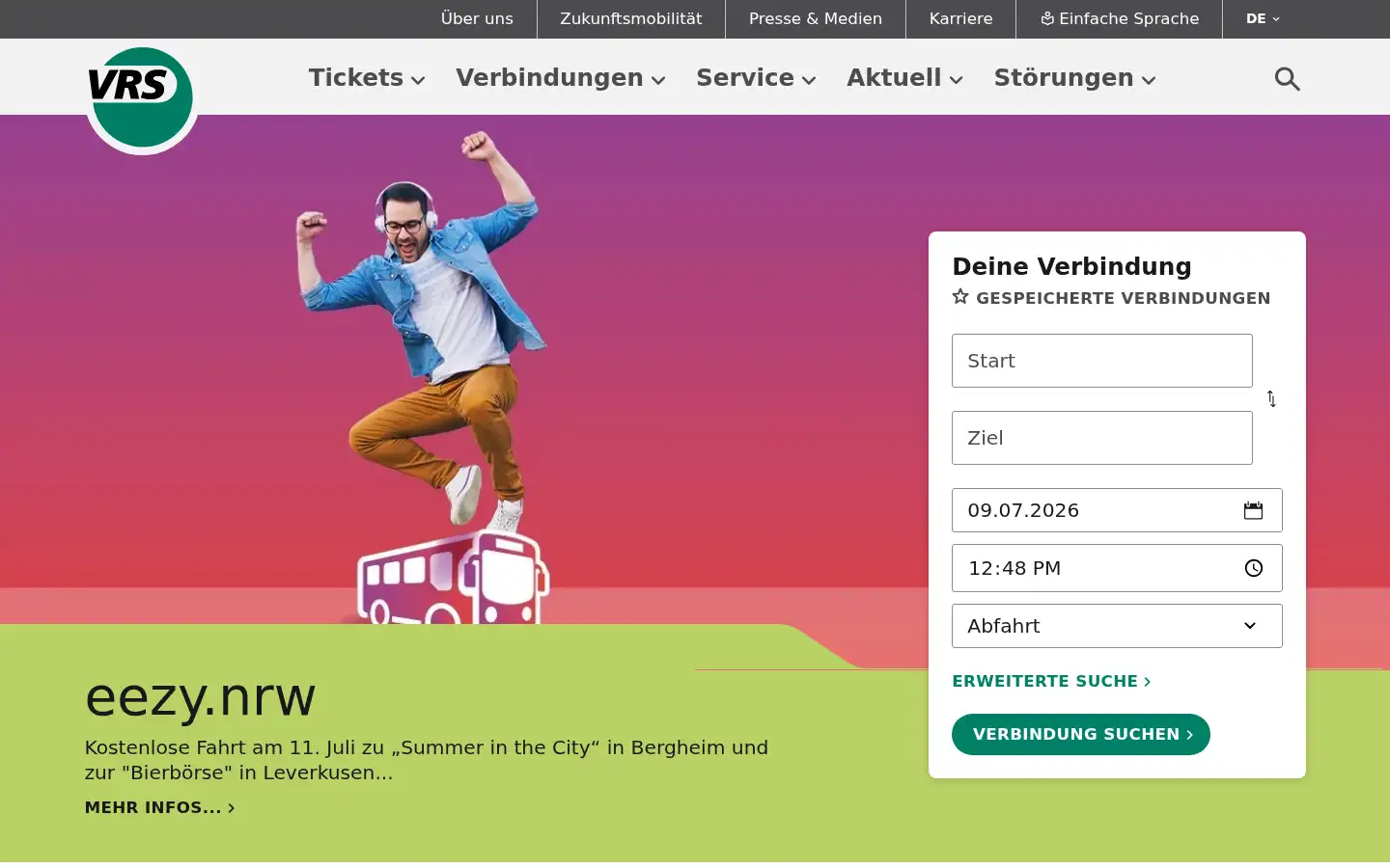 Screenshot of vrs.de