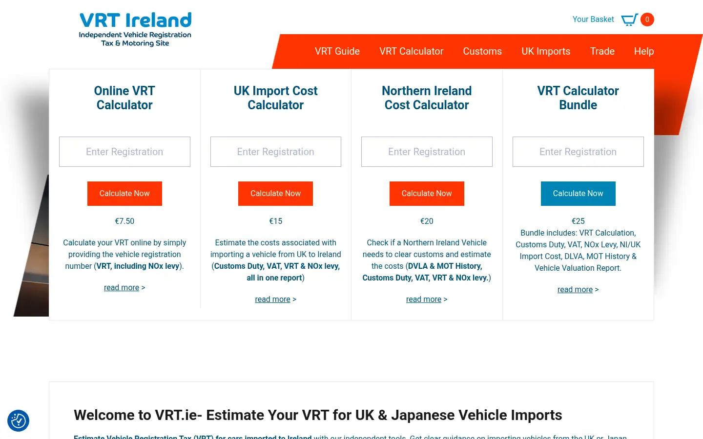 Screenshot of vrt.ie