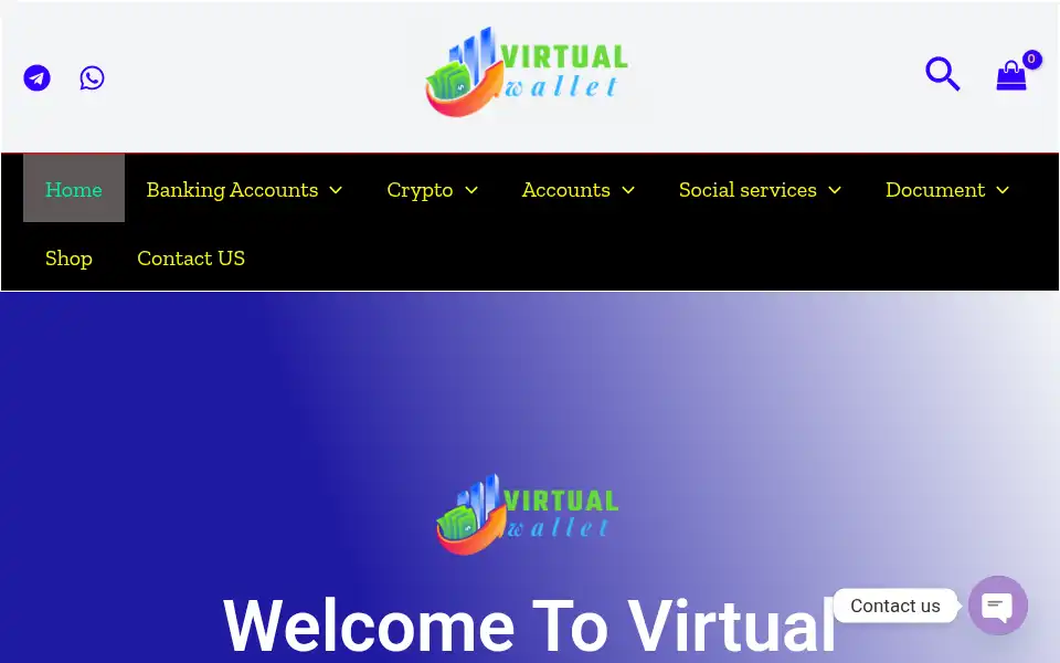 Screenshot of vrtwallets.com