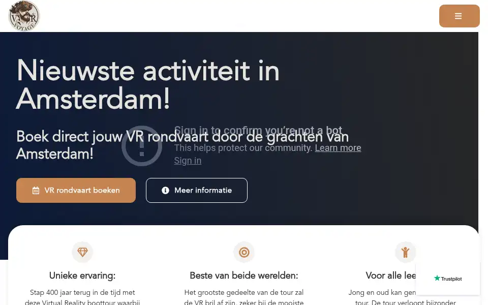 Screenshot of vrvoyage.nl