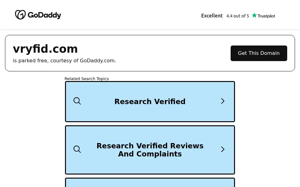Screenshot of vryfid.com