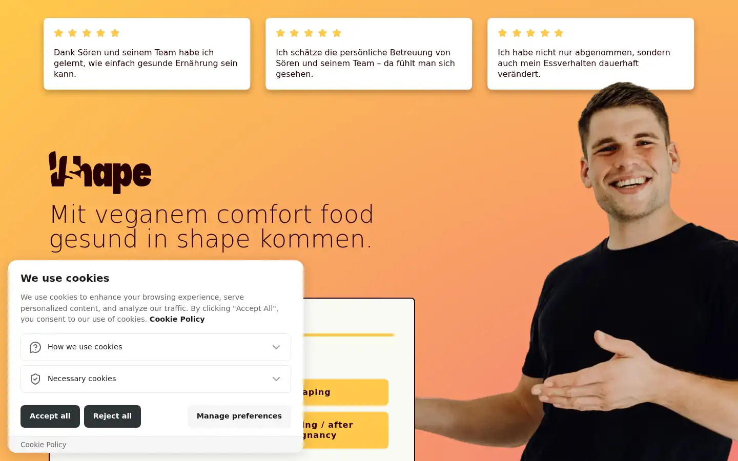 Screenshot of vshapeyou.de
