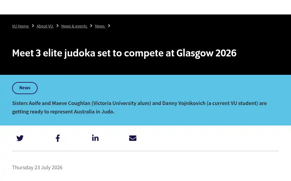 Screenshot of vu.edu.au