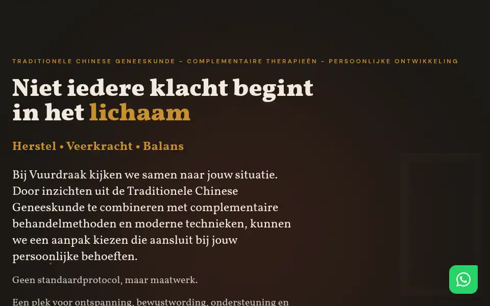 Screenshot of vuurdraak.nl