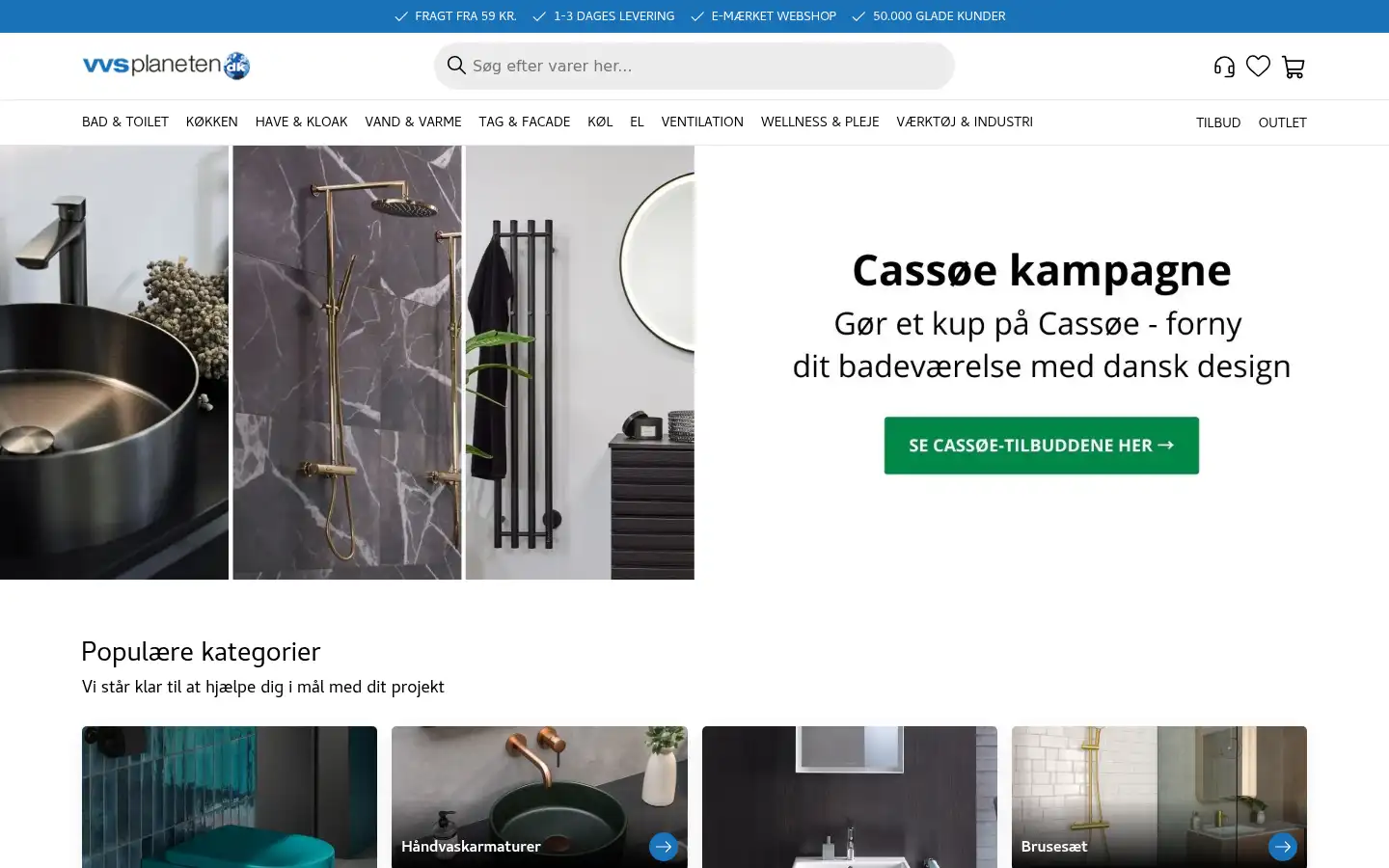 Screenshot of vvsplaneten.dk