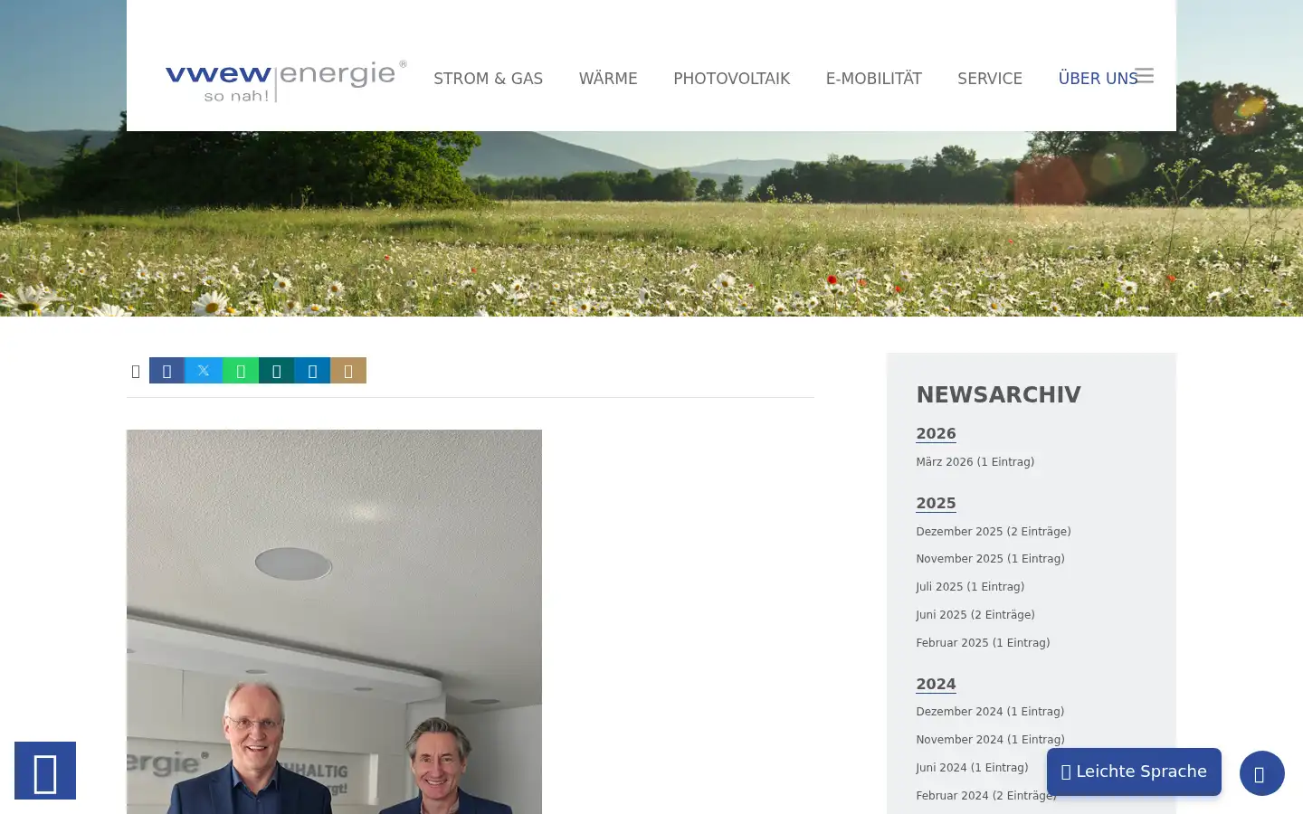 Screenshot of vwew-energie.de