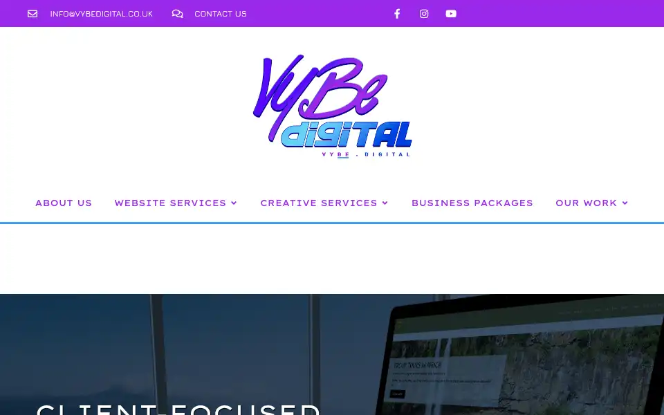 Screenshot of vybedigital.co.uk
