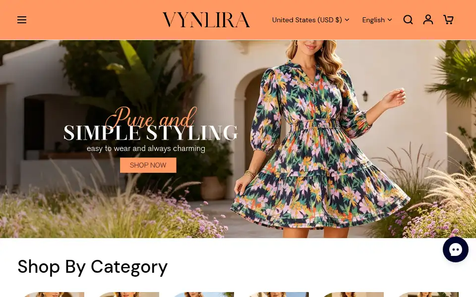 Screenshot of vynlira.com