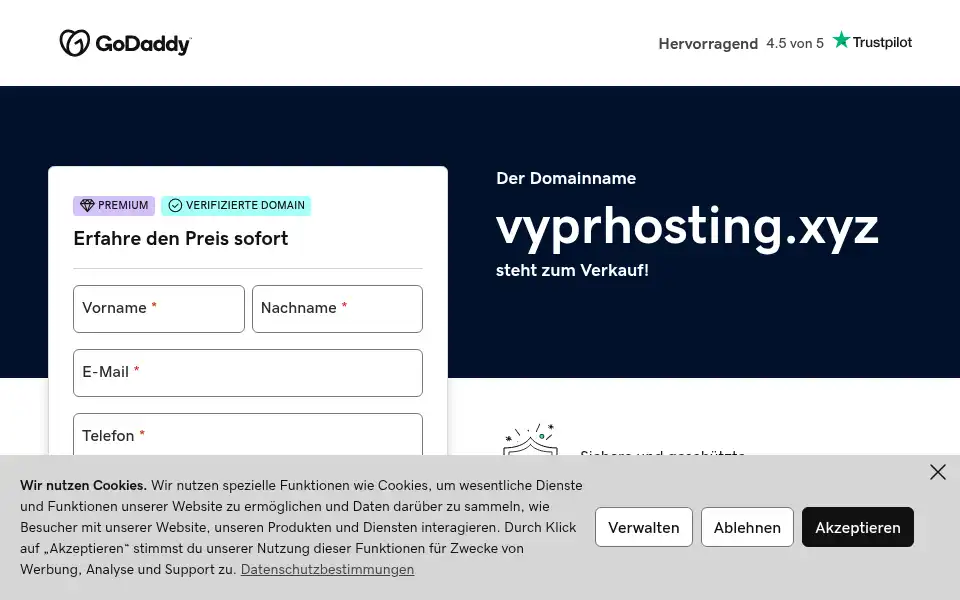 Screenshot of vyprhosting.xyz