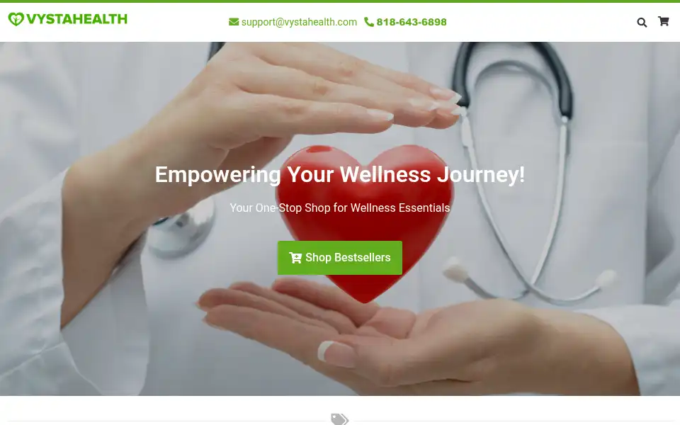 Screenshot of vystahealth.com