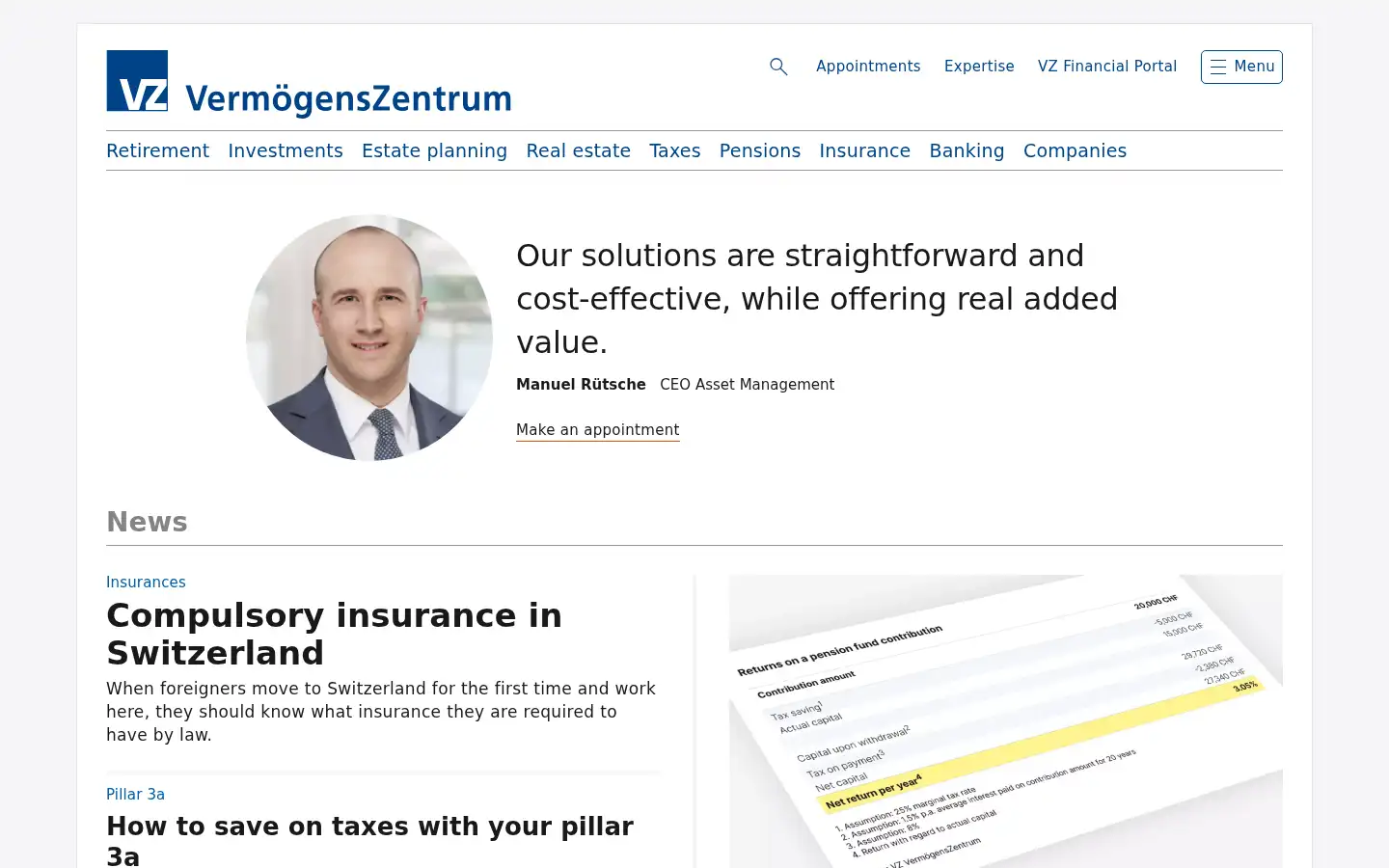 Screenshot of vzch.com