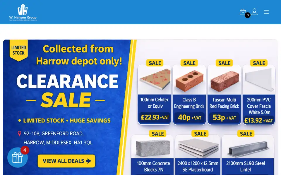 Screenshot of w-hanson.co.uk