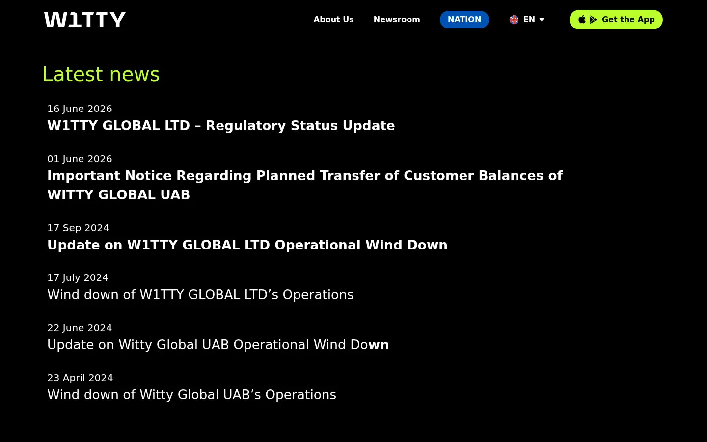 Screenshot of w1tty.com