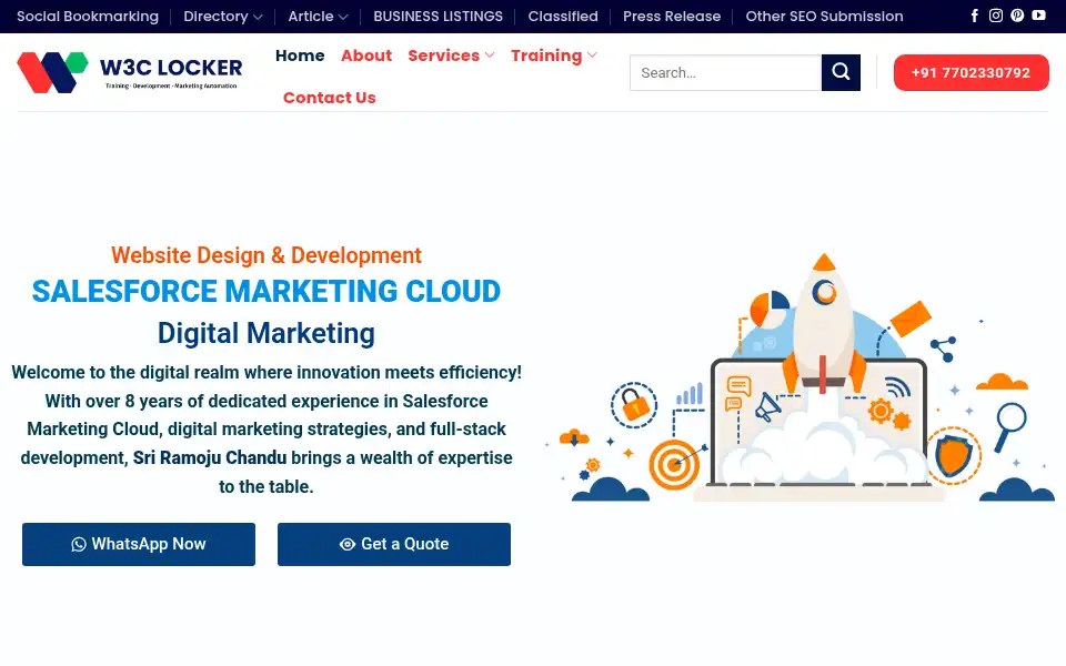 Screenshot of w3clocker.com