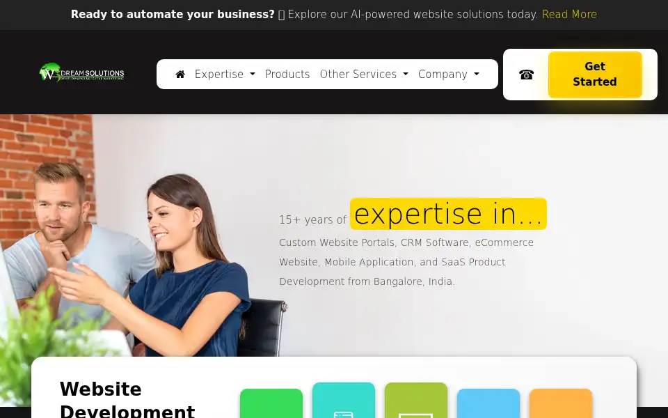Screenshot of w3dreamsolutions.com
